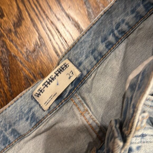 Free People We The Free Ripple Wide-Leg Pieced Crop Jeans - Picture 3 of 5